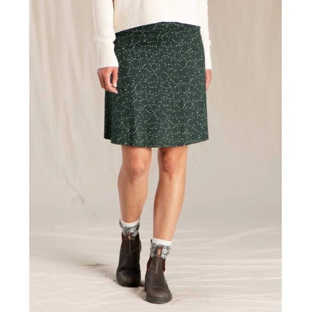 Toad & Co Chaka Skirt Green Serrano Dot Print Women’s XS